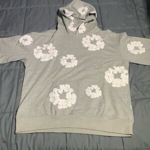 Denim Tears ‘The Cotton Wreath’ Sweatshirt Gray Hoodie Men’s Large